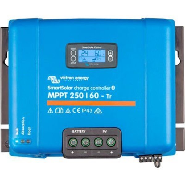 Inverters R Us Victron Energy SmartSolar Charge Controller, MPPT 250V/60-Tr Screw Connection, Blue, Aluminum SCC125060221